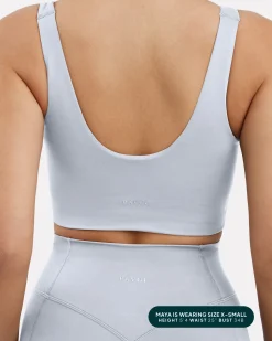 PAVOI Medium Support Bras|Bras-Longline Square Neck Medium-Support Padded Sports Bra