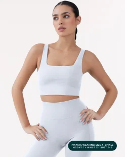 PAVOI Medium Support Bras|Bras-Longline Square Neck Medium-Support Padded Sports Bra