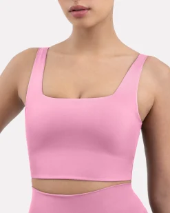 PAVOI Medium Support Bras|Bras-Longline Square Neck Medium-Support Padded Sports Bra