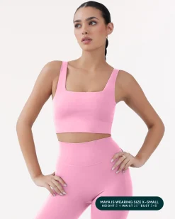 PAVOI Medium Support Bras|Bras-Longline Square Neck Medium-Support Padded Sports Bra