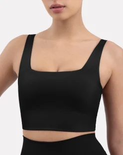 PAVOI Medium Support Bras|Bras-Longline Square Neck Medium-Support Padded Sports Bra