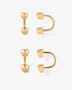 PAVOI Studs|Huggies-Lots of Love Half Hoop Huggie