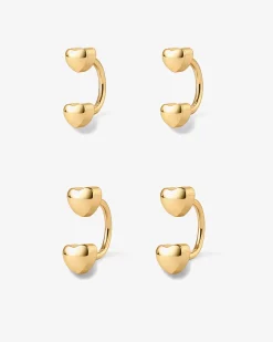 PAVOI Studs|Huggies-Lots of Love Half Hoop Huggie
