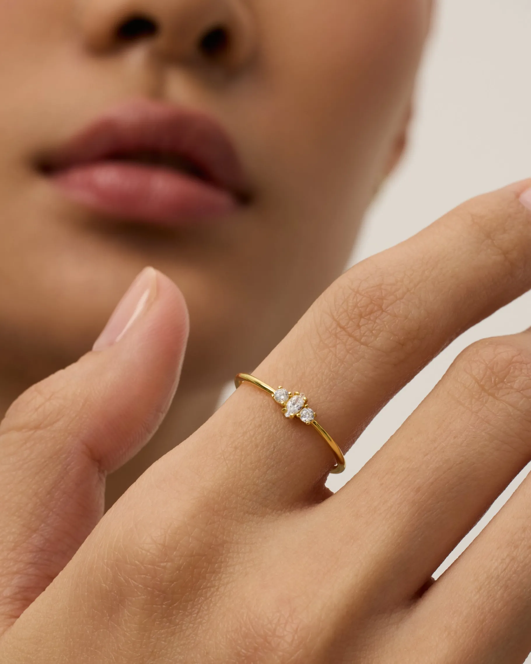PAVOI Stackable-Magnolia Thin Ring