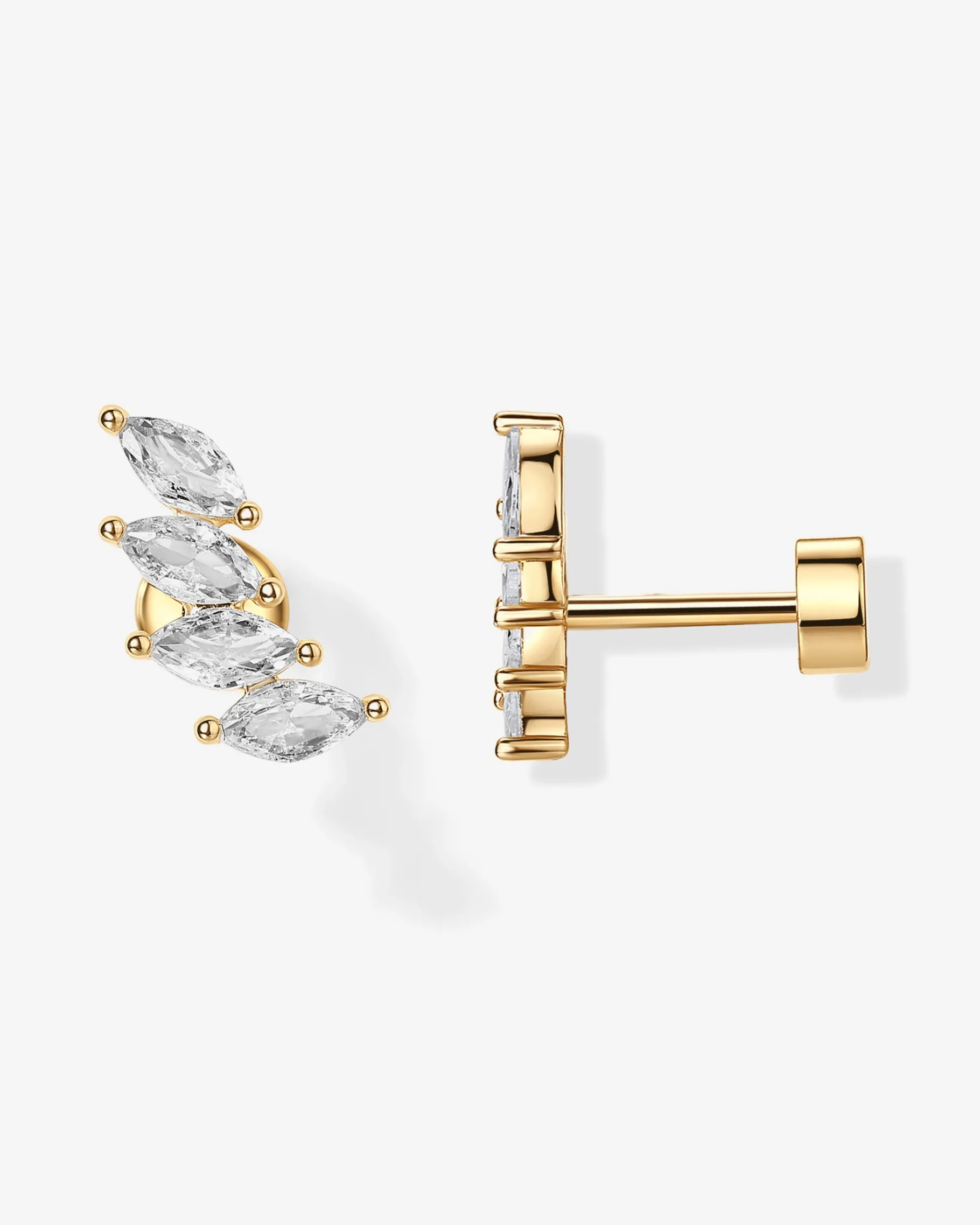 PAVOI Statement|Flat Backs-Marquise Cascade Earrings