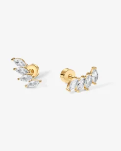 PAVOI Statement|Flat Backs-Marquise Cascade Earrings