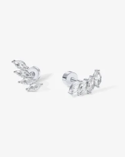 PAVOI Statement|Flat Backs-Marquise Cascade Earrings