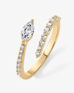 PAVOI Stackable-Marquise Crossover Ring