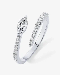 PAVOI Stackable-Marquise Crossover Ring