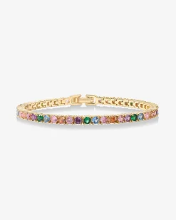 PAVOI Tennis-Medium Colored Cubic Zirconia Tennis Bracelet