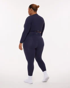PAVOI Short & Long Sleeve Tops|Medium Support Bras-Medium-Impact Long Sleeve Workout Crop Top