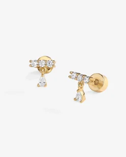 PAVOI Dangle & Threader|Flat Backs-Mini Cluster Dangle Screwbacks