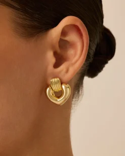 PAVOI Statement|Dangle & Threader-Mini Heart Door Knocker Earrings