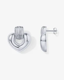 PAVOI Statement|Dangle & Threader-Mini Heart Door Knocker Earrings