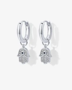 PAVOI Charms|Huggies-Mix and Match Huggie and Hamsa u0026 Evil Eye Charm Set