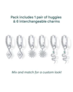 PAVOI Charms|Huggies-Mix and Match Huggie and Snake Charm Set