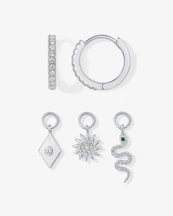 PAVOI Charms|Huggies-Mix and Match Huggie and Snake Charm Set