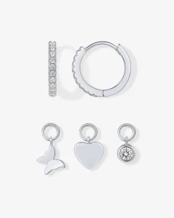 PAVOI Charms|Huggies-Mix and Match Huggie and Heart Charm Set