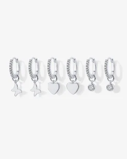 PAVOI Charms|Huggies-Mix and Match Huggie and Heart Charm Set