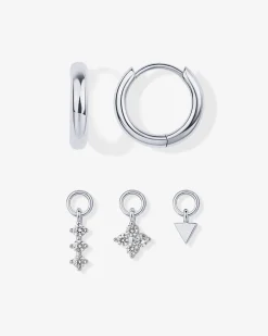 PAVOI Charms|Huggies-Mix and Match Huggie and Flower Charm Set
