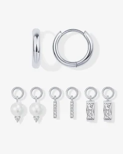 PAVOI Huggies|Charms-Mix and Match Huggie and Pearl Charm Set