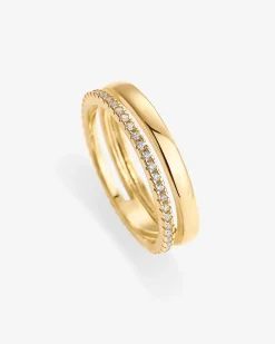 PAVOI Stackable|Eternity-Monica Dual Ring