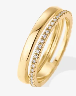 PAVOI Stackable|Eternity-Monica Dual Ring