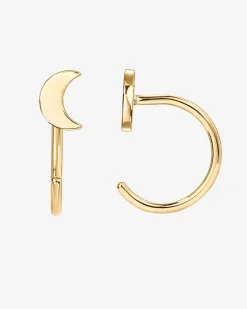 PAVOI Huggies-Moon Half Hoop Huggies