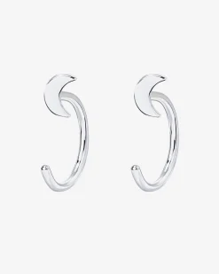 PAVOI Huggies-Moon Half Hoop Huggies