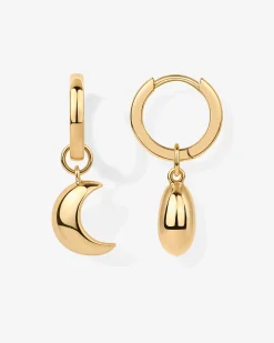 PAVOI Charms|Dangle & Threader-Moonshot Dangle Huggies