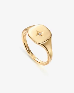 PAVOI Stackable-North Star Signet Ring