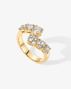 PAVOI Stackable-Nut Crossover Chunky Ring