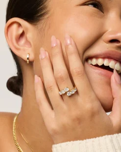 PAVOI Stackable-Nut Crossover Chunky Ring