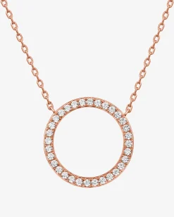 PAVOI Pendants-Open Circle Pendant Necklace