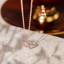 PAVOI Pendants-Open Heart Necklace