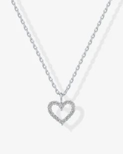 PAVOI Pendants-Open Heart Necklace