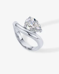 PAVOI Statement|Statement-Pear Cubic Zirconia Curved Ring