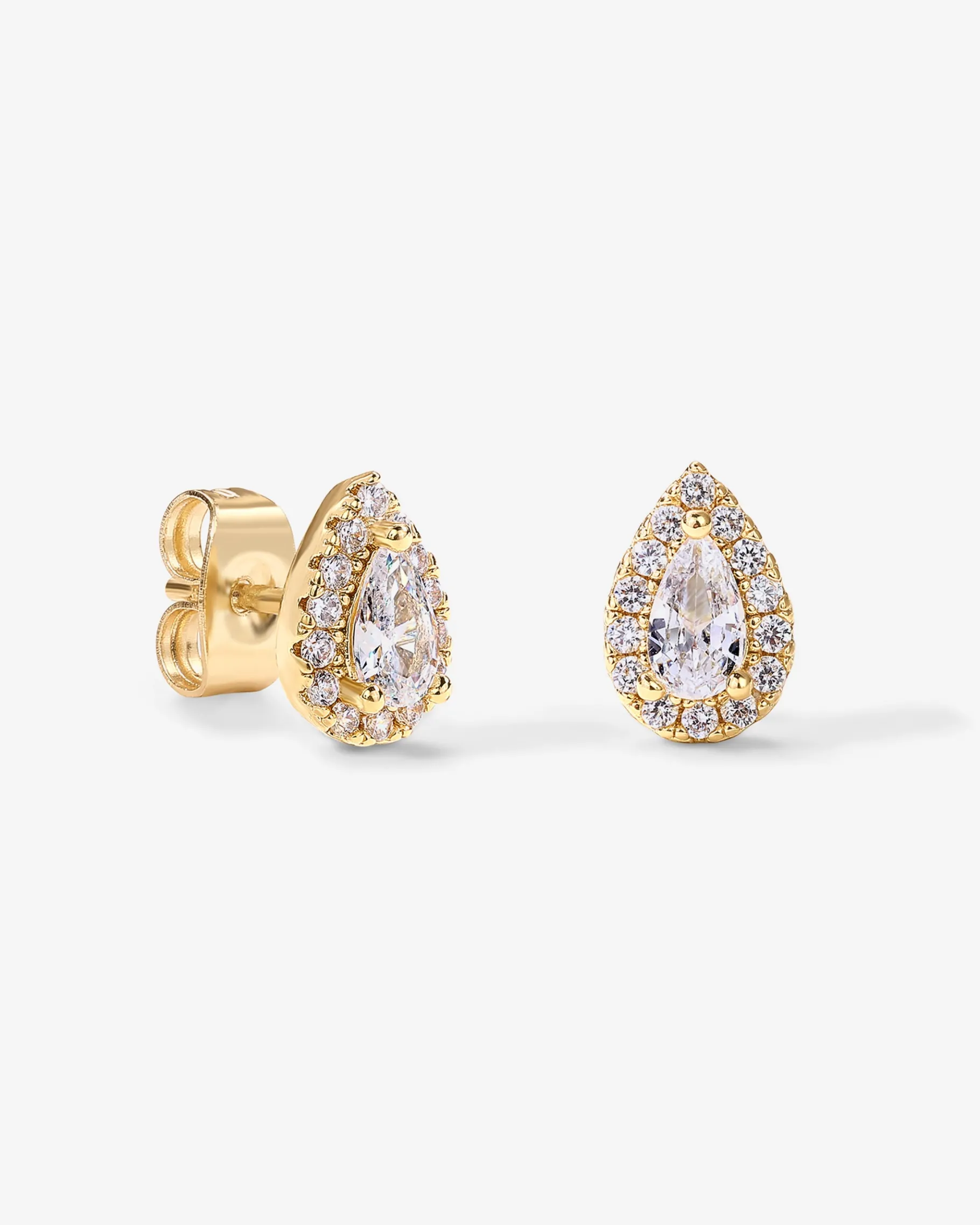PAVOI Studs-Pear Halo Studs