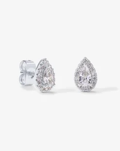 PAVOI Studs-Pear Halo Studs