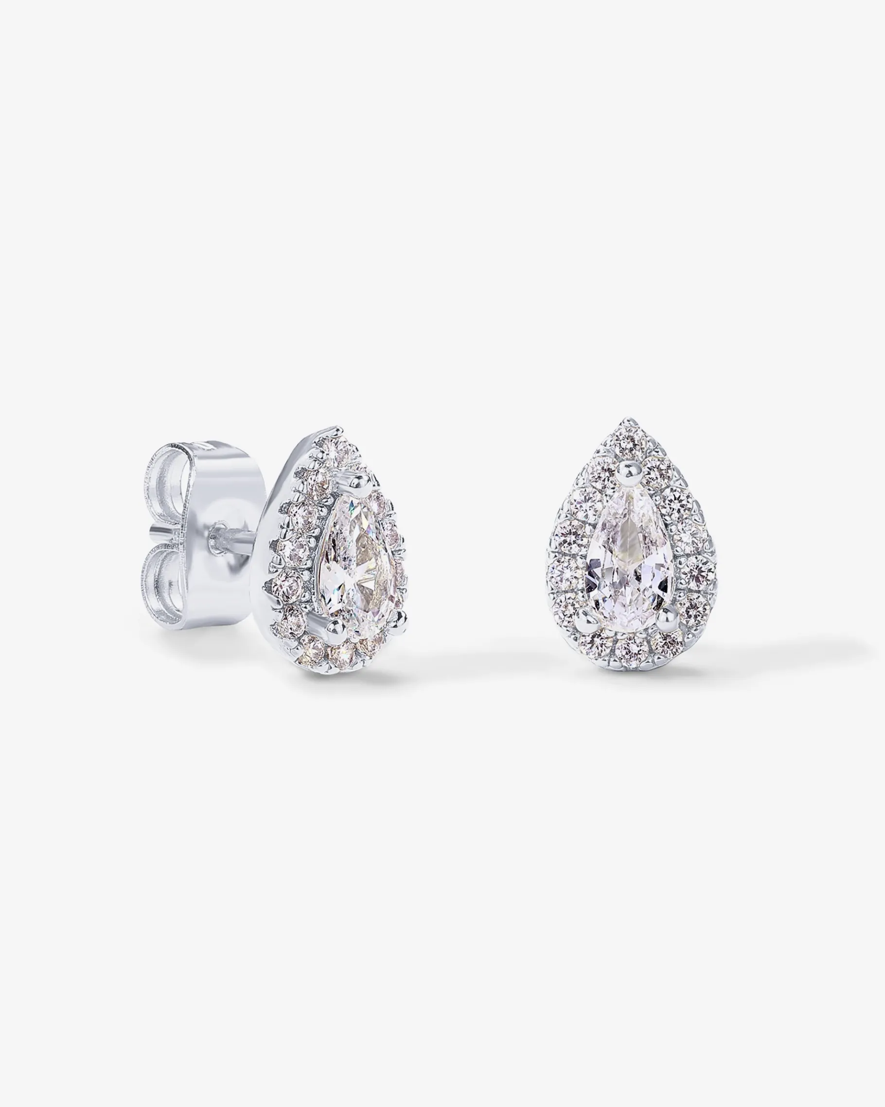 PAVOI Studs-Pear Halo Studs