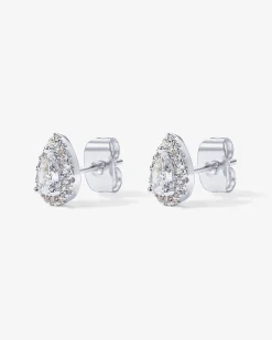 PAVOI Studs-Pear Halo Studs