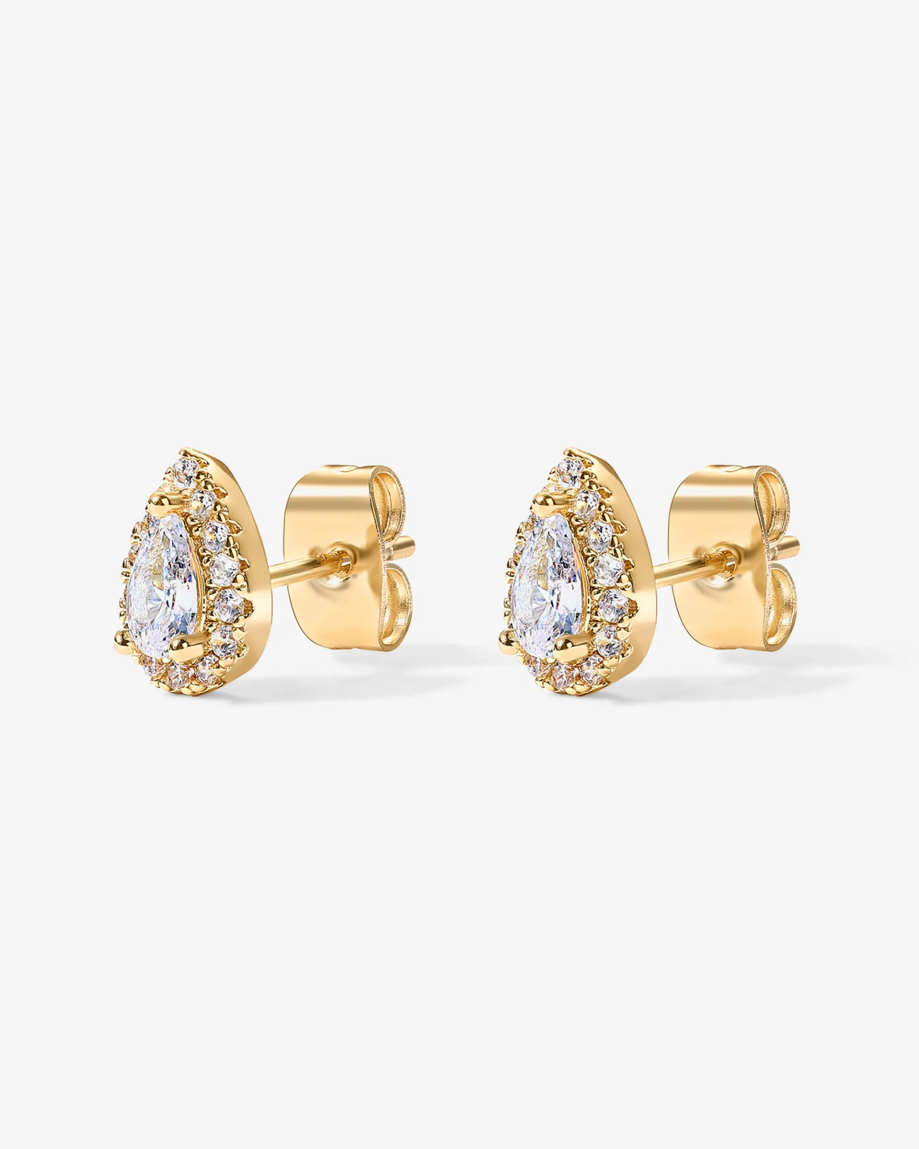 PAVOI Studs-Pear Halo Studs