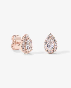 PAVOI Studs-Pear Halo Studs