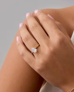 PAVOI Engagement-Perfect Pear Ring