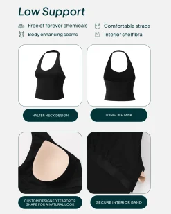 PAVOI Low Support Bras|Tanks-Performance Halter Tank
