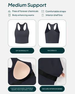 PAVOI Medium Support Bras|Tanks-Performance Medium-Support Racerback Tank Top