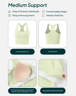 PAVOI Medium Support Bras|Tanks-Performance Medium-Support Racerback Tank Top