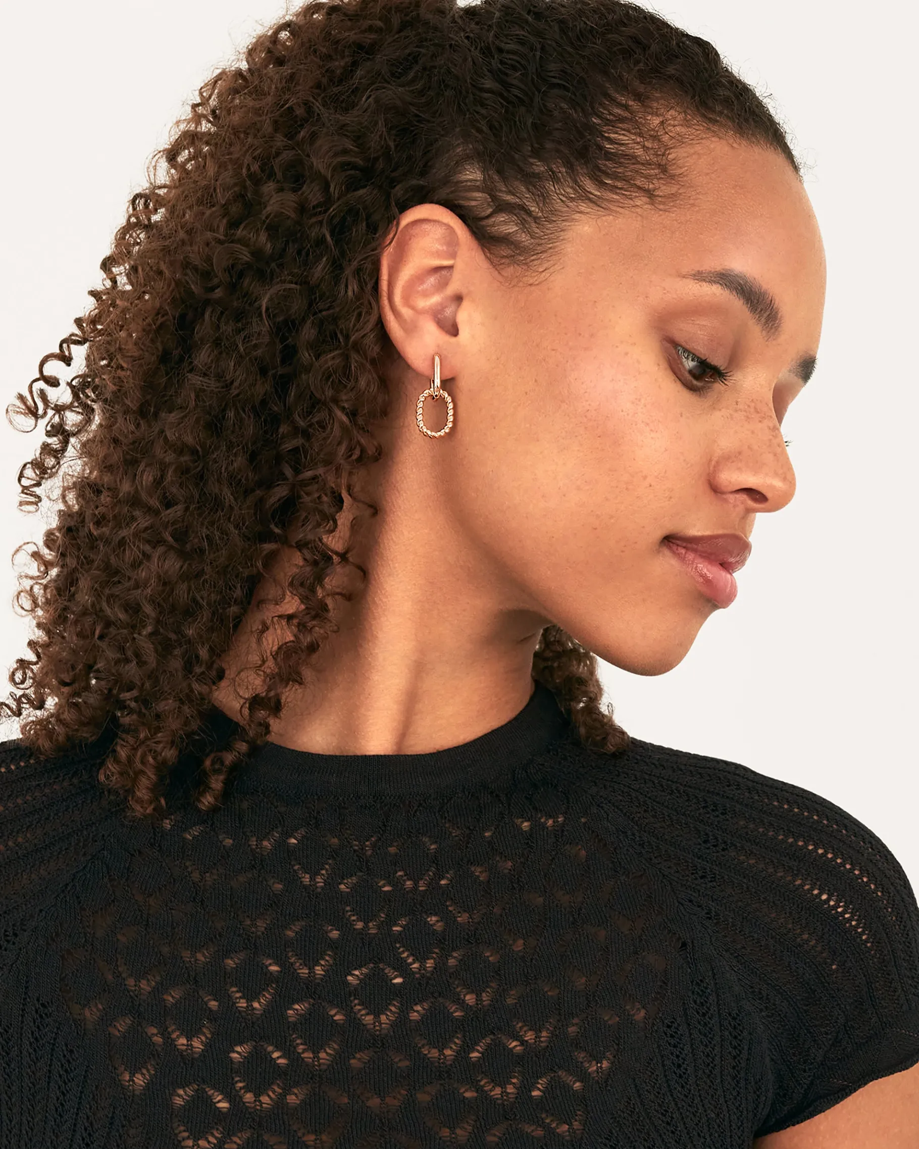 PAVOI Dangle & Threader|Huggies-Rope Convertible Link Earrings