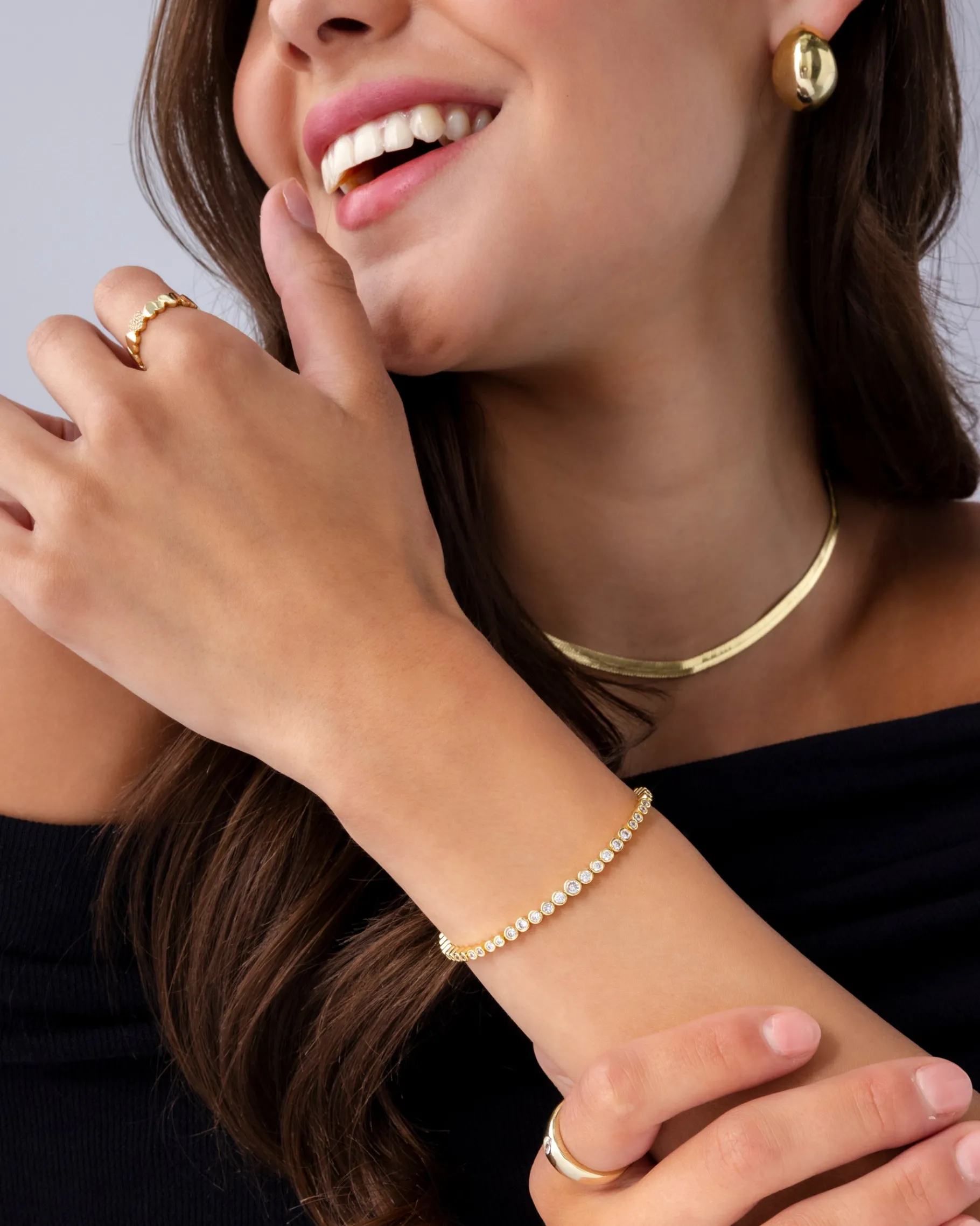 PAVOI Tennis-Round-Shaped Tennis Bracelet