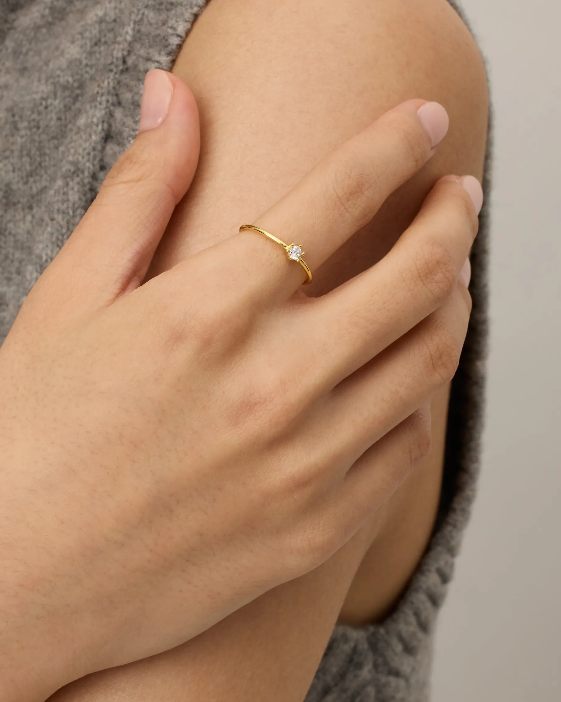 PAVOI Stackable-Sage Thin Ring